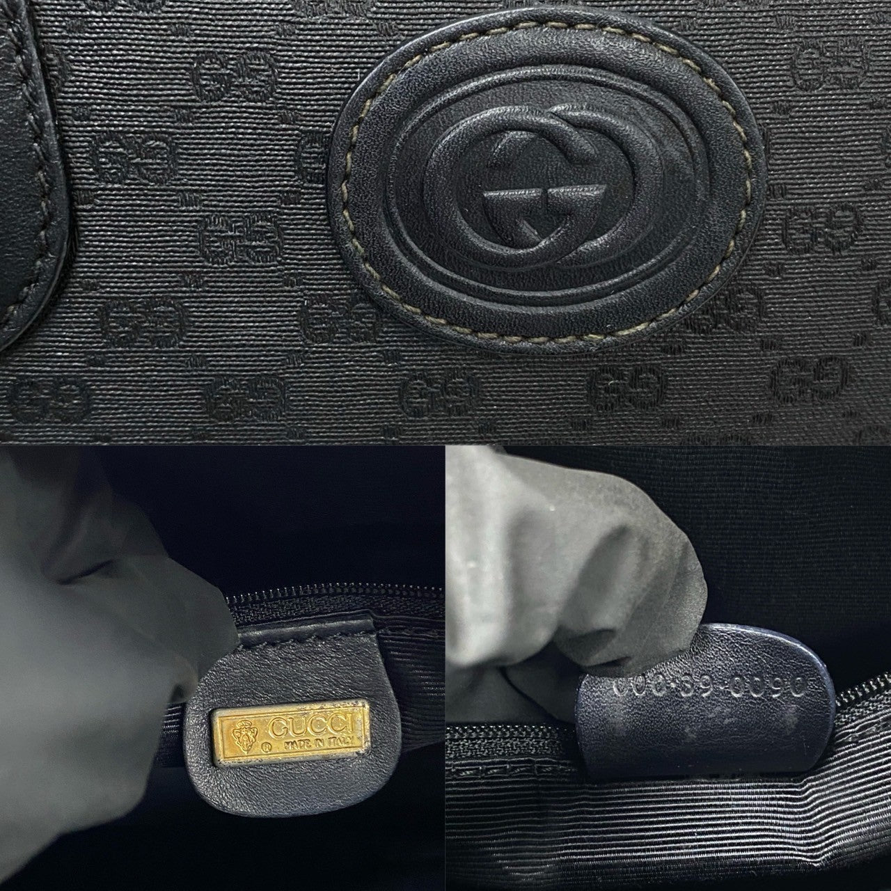 GUCCI Handbag leather black