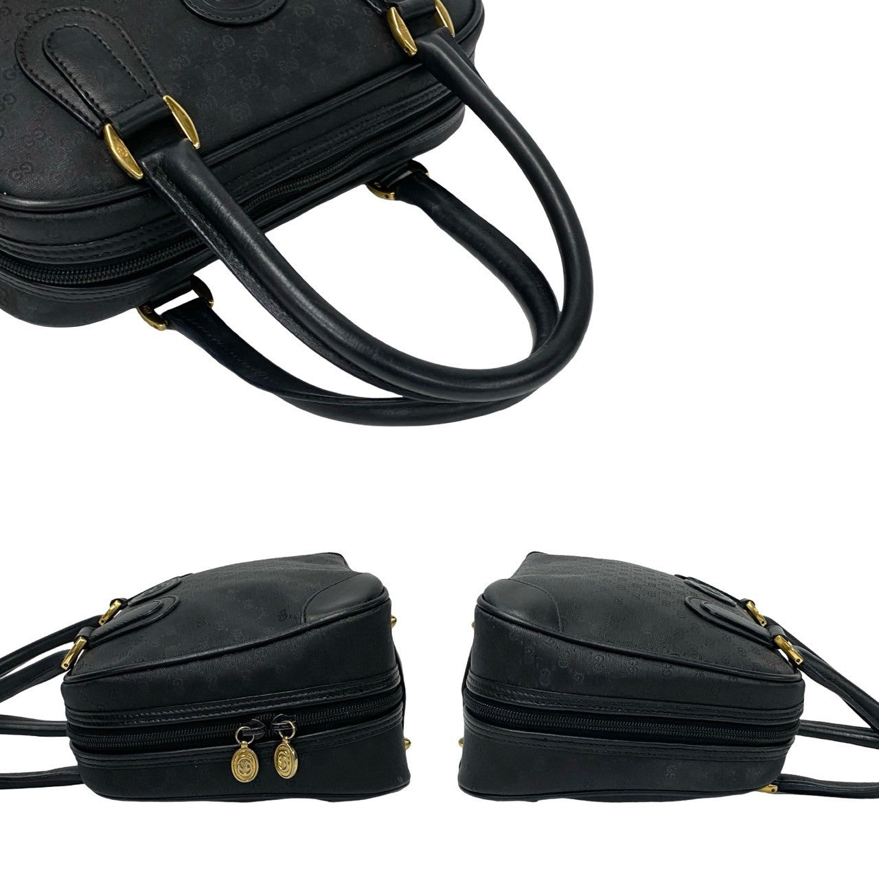 GUCCI Handbag leather black