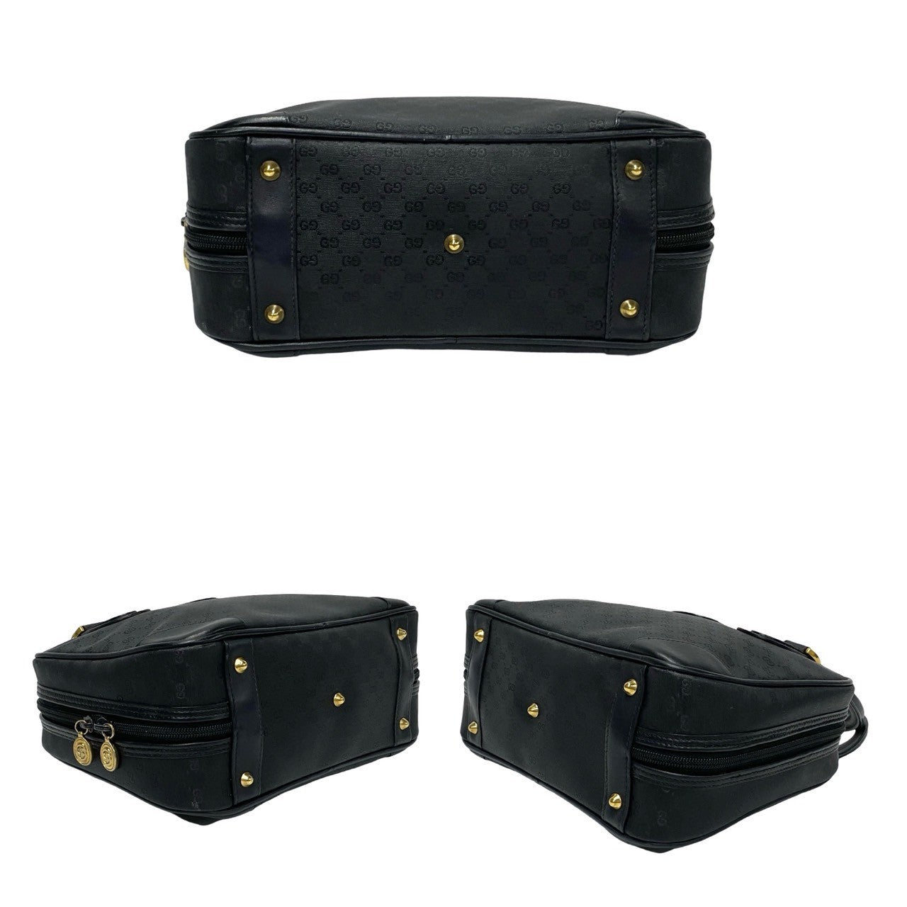 GUCCI Handbag leather black
