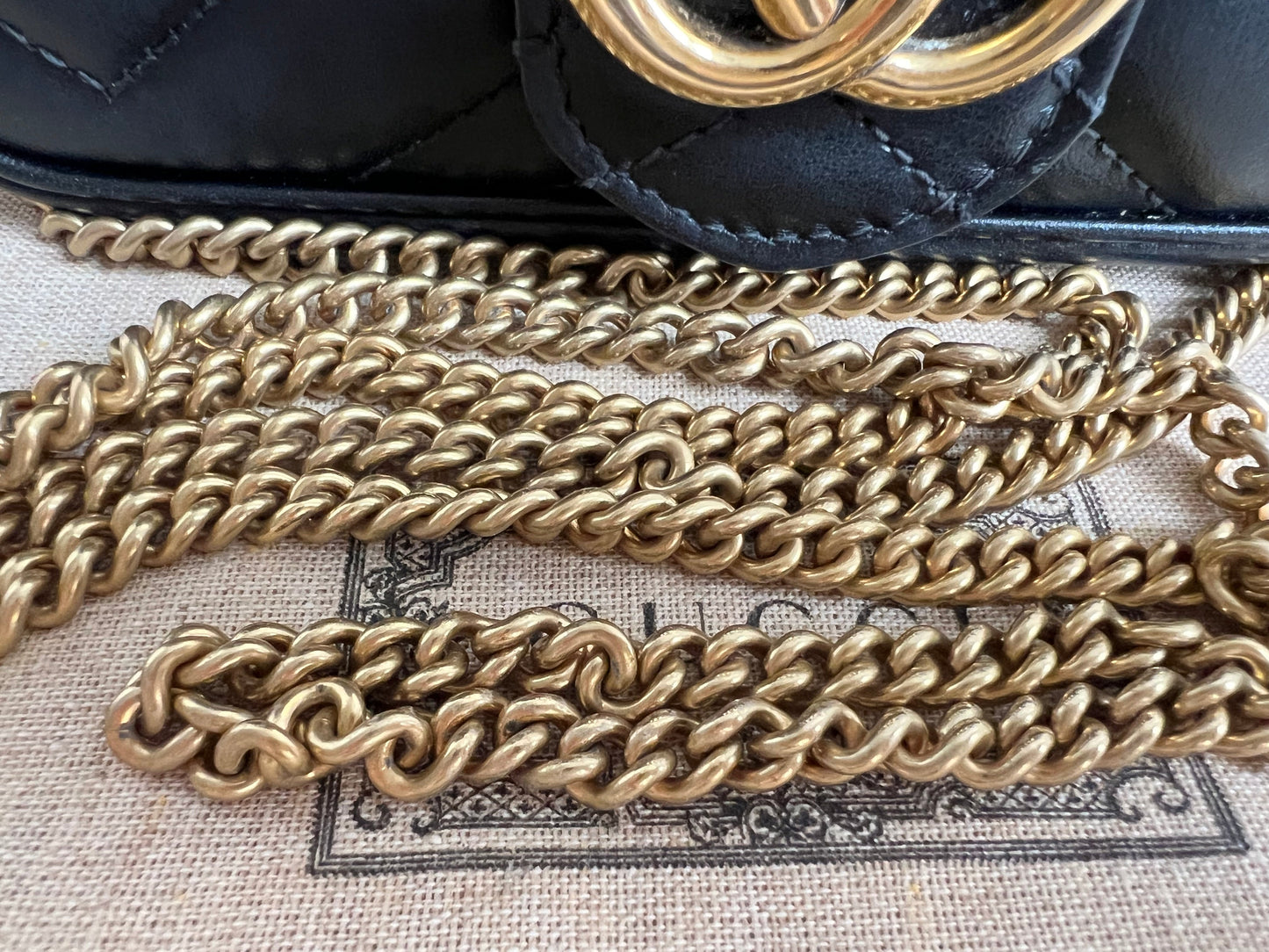 Gucci GG Black Marmont Super Mini Shoulder Bag (RRP £985)