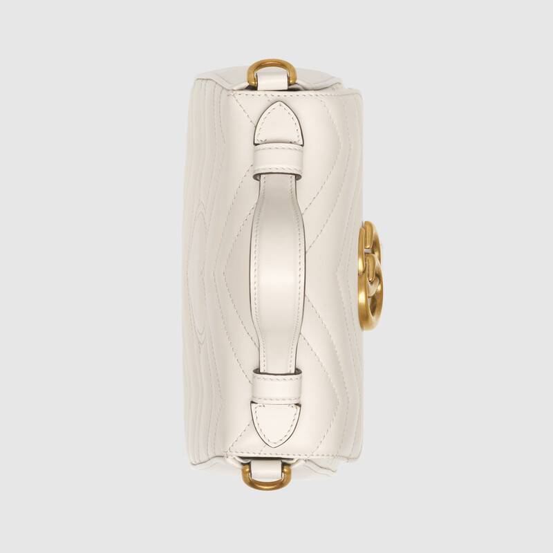Gucci GG Marmont Mini Top Handle Bag in White