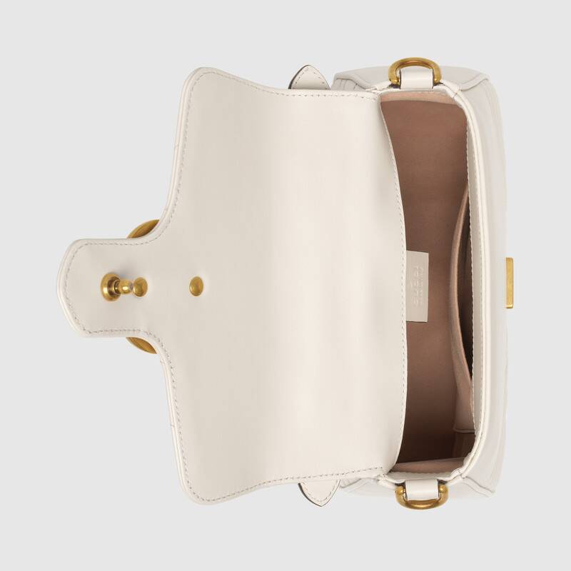 Gucci GG Marmont Mini Top Handle Bag in White