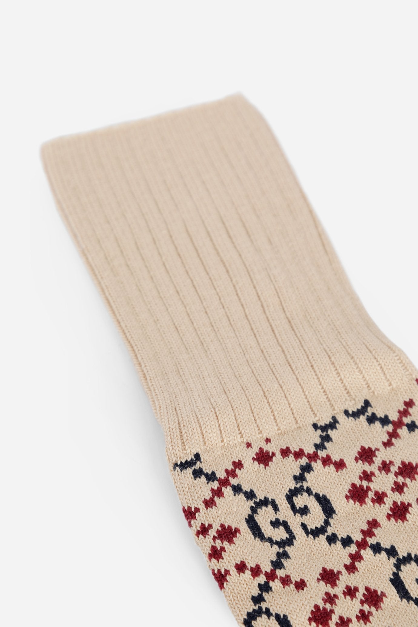 Gucci GG Diamond Socks in Beige