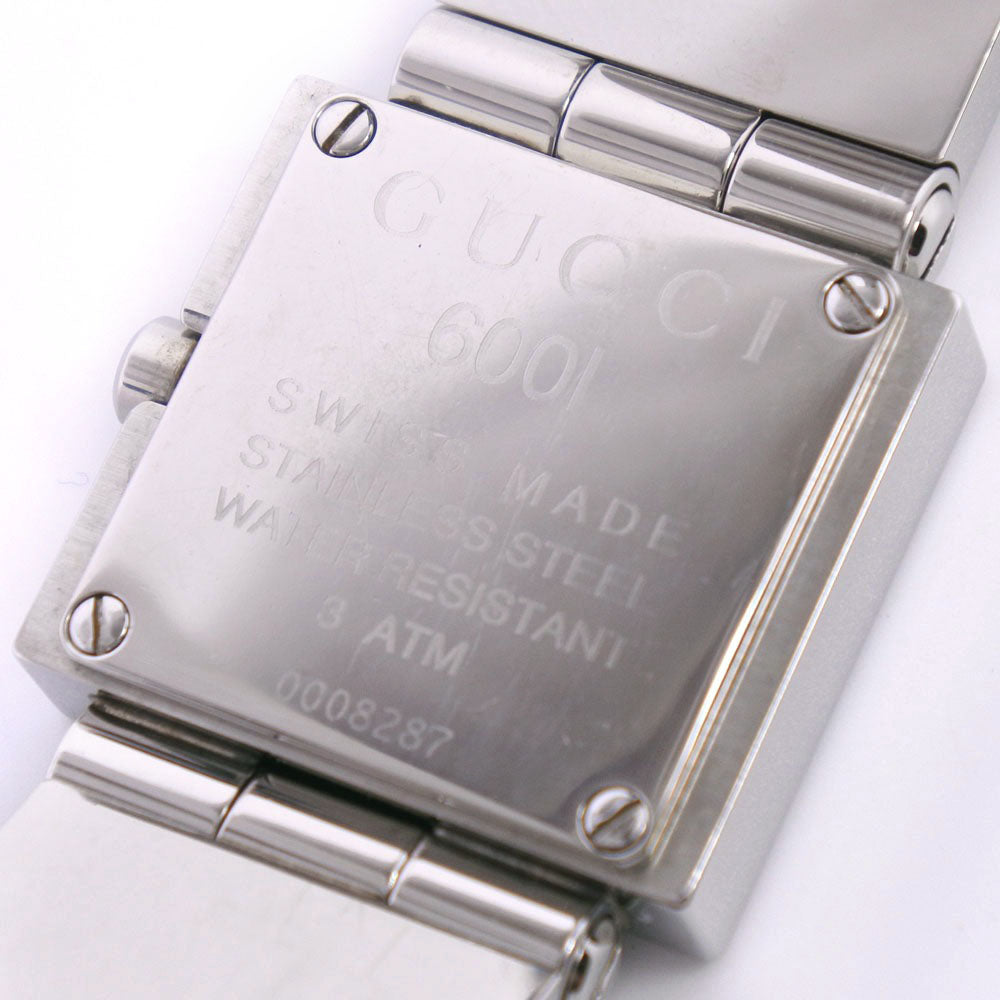 GUCCI Watches Quartz 600L Stainless Steel Silver black dial Women Used