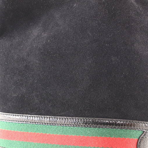 Gucci Ophidia Suede Mini Bucket Bag in Black