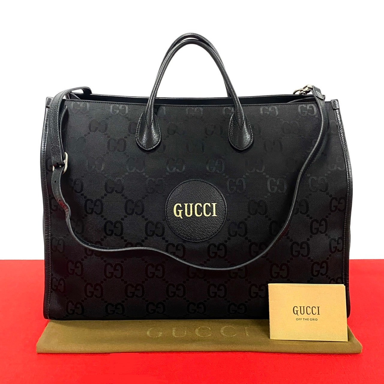 GUCCI Shoulder Bag Nylon black off the grit