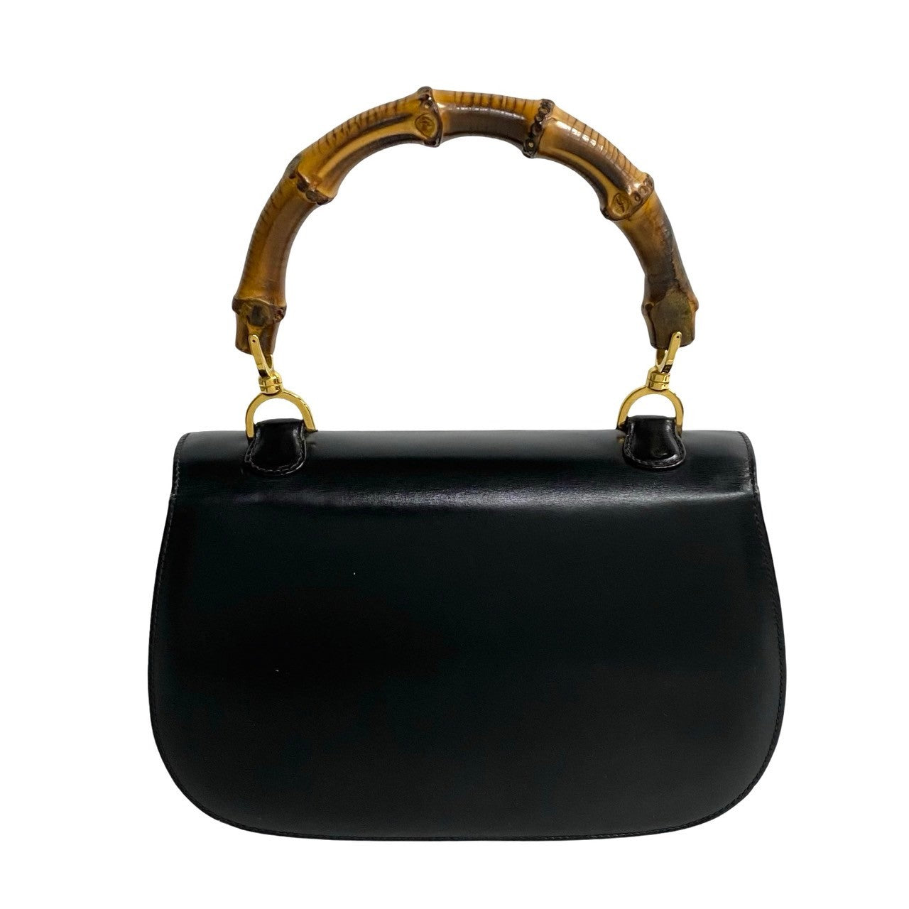 GUCCI Handbag leather black Bamboo