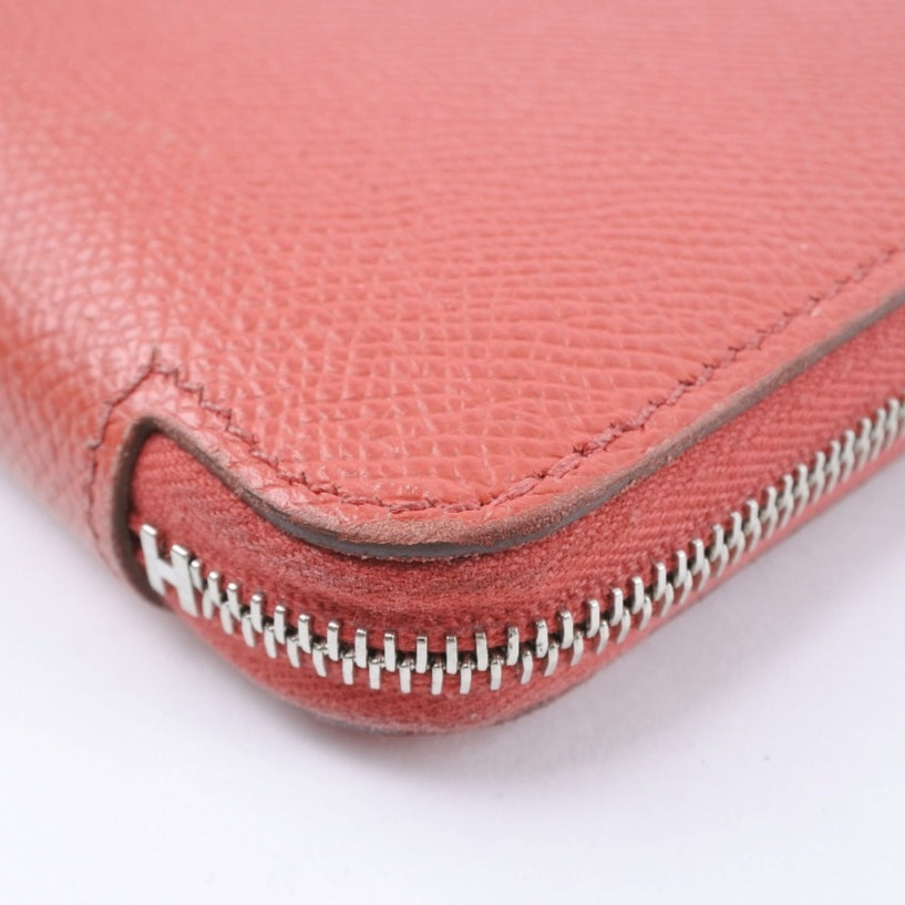 HERMES Long Wallet Purse Epsom pink Azap Silk in Long Women Used