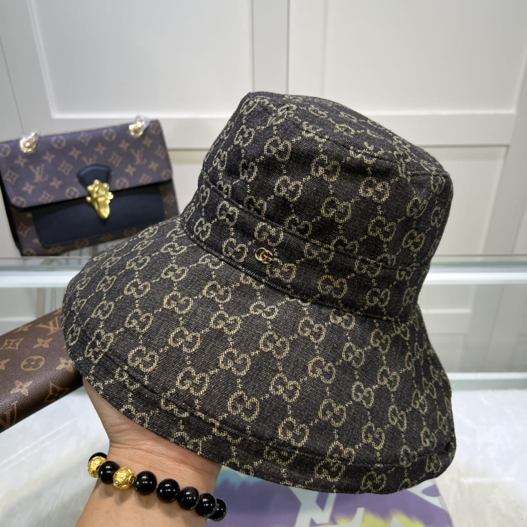 Gucci Canvas Wide Brim Hats