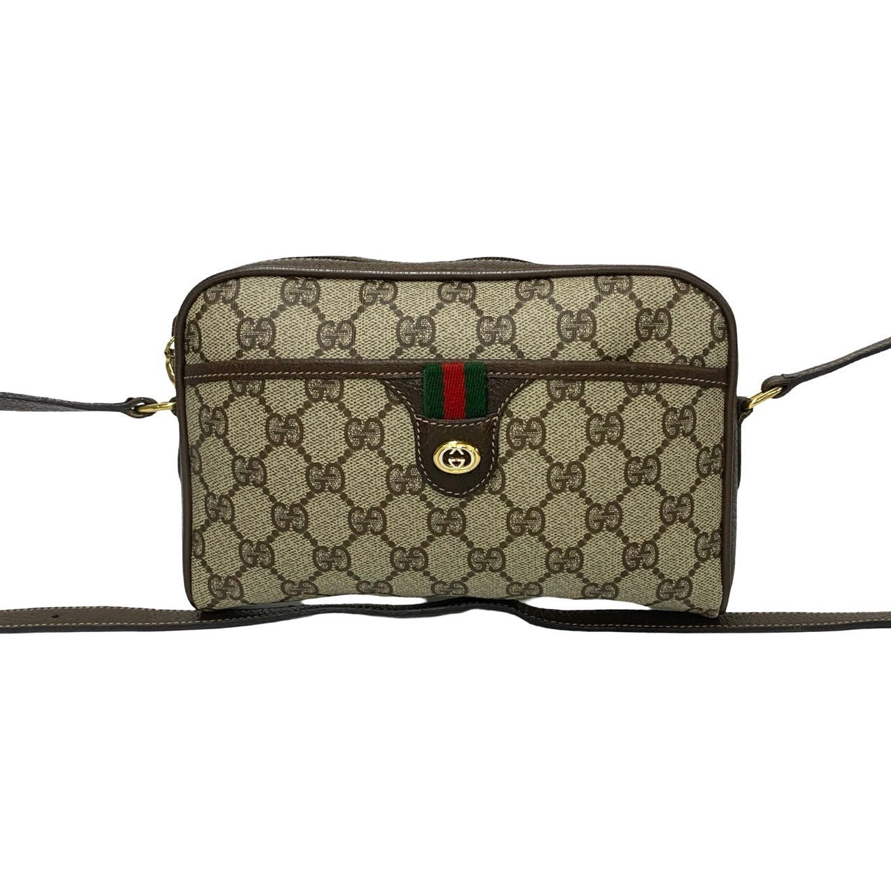 GUCCI Shoulder Bag leather Brown Sherry line