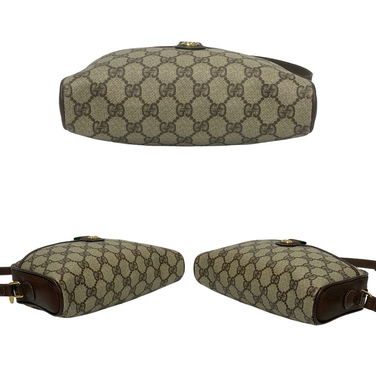 GUCCI Shoulder Bag leather Brown Sherry line