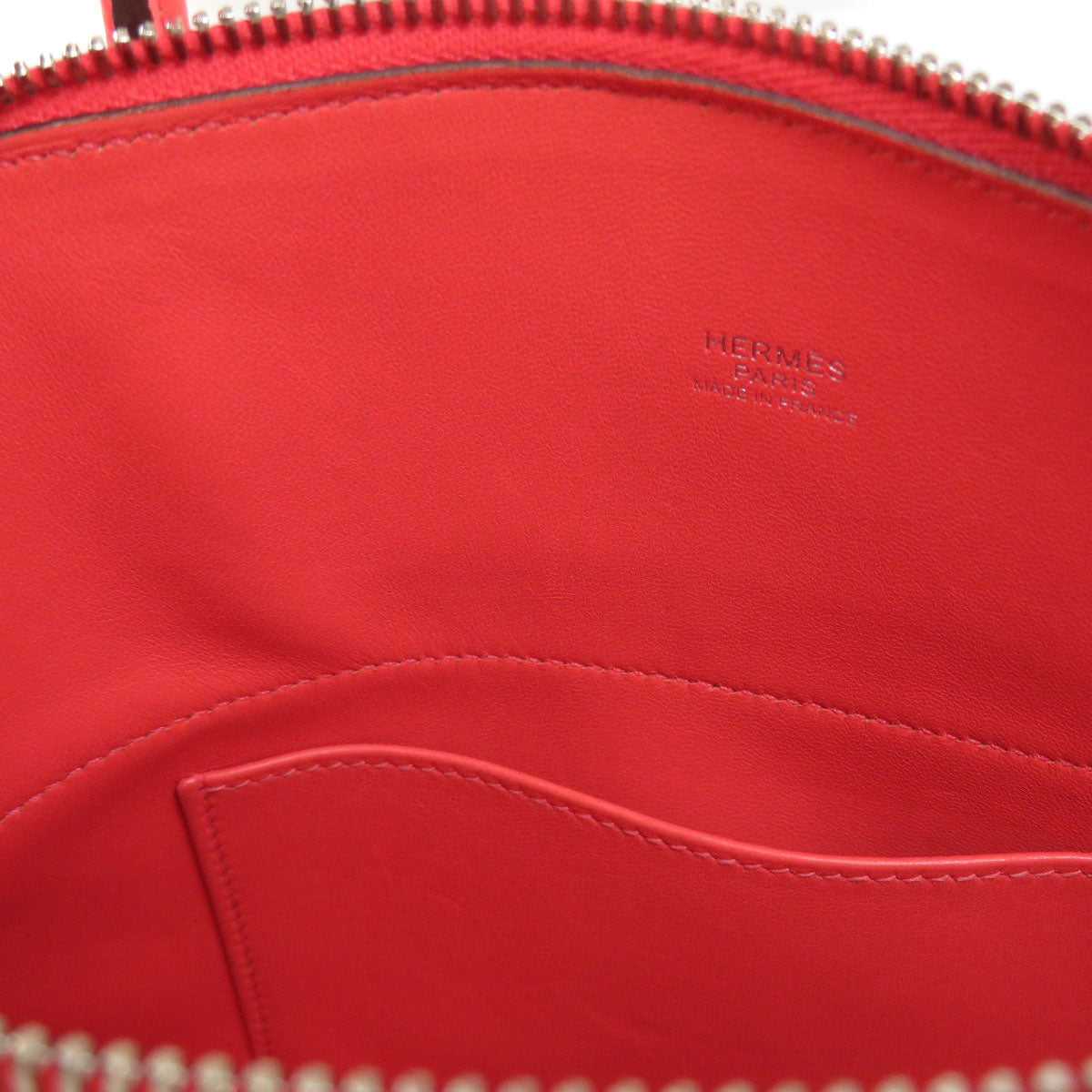 HERMES Handbag Epsom Red Bolide 27 SilverMetal