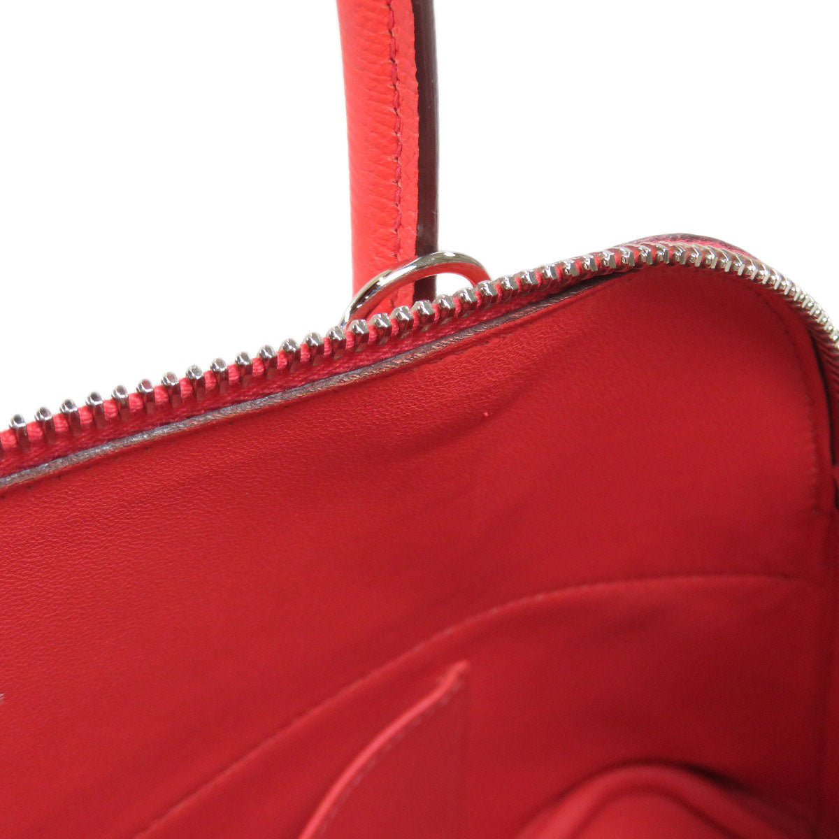 HERMES Handbag Epsom Red Bolide 27 SilverMetal