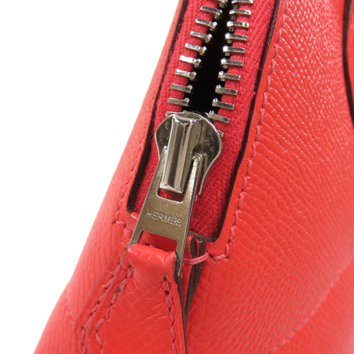 HERMES Handbag Epsom Red Bolide 27 SilverMetal