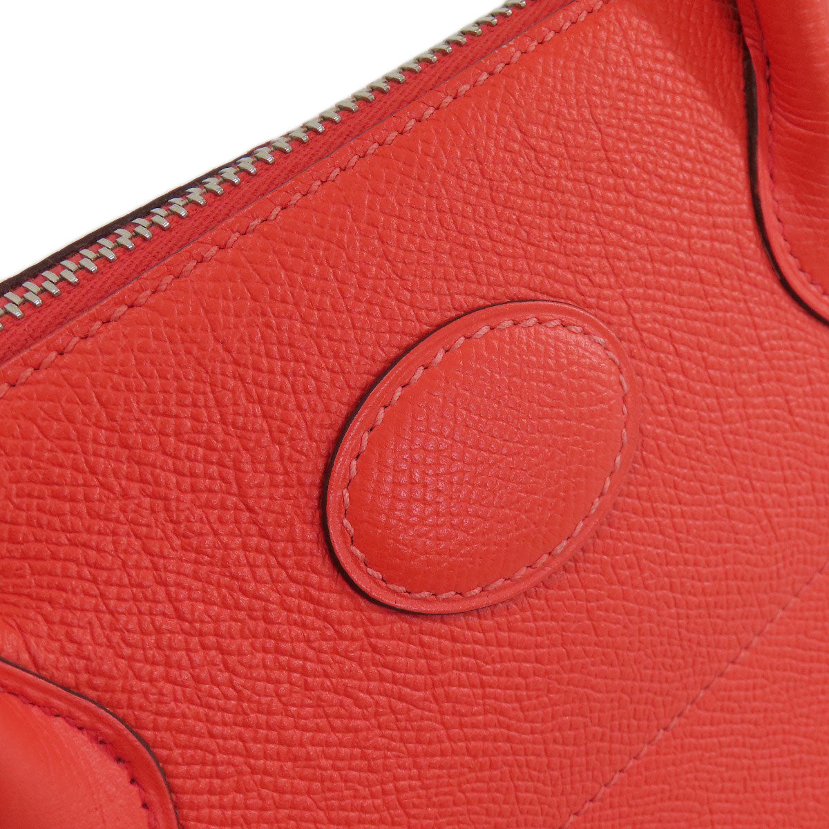 HERMES Handbag Epsom Red Bolide 27 SilverMetal