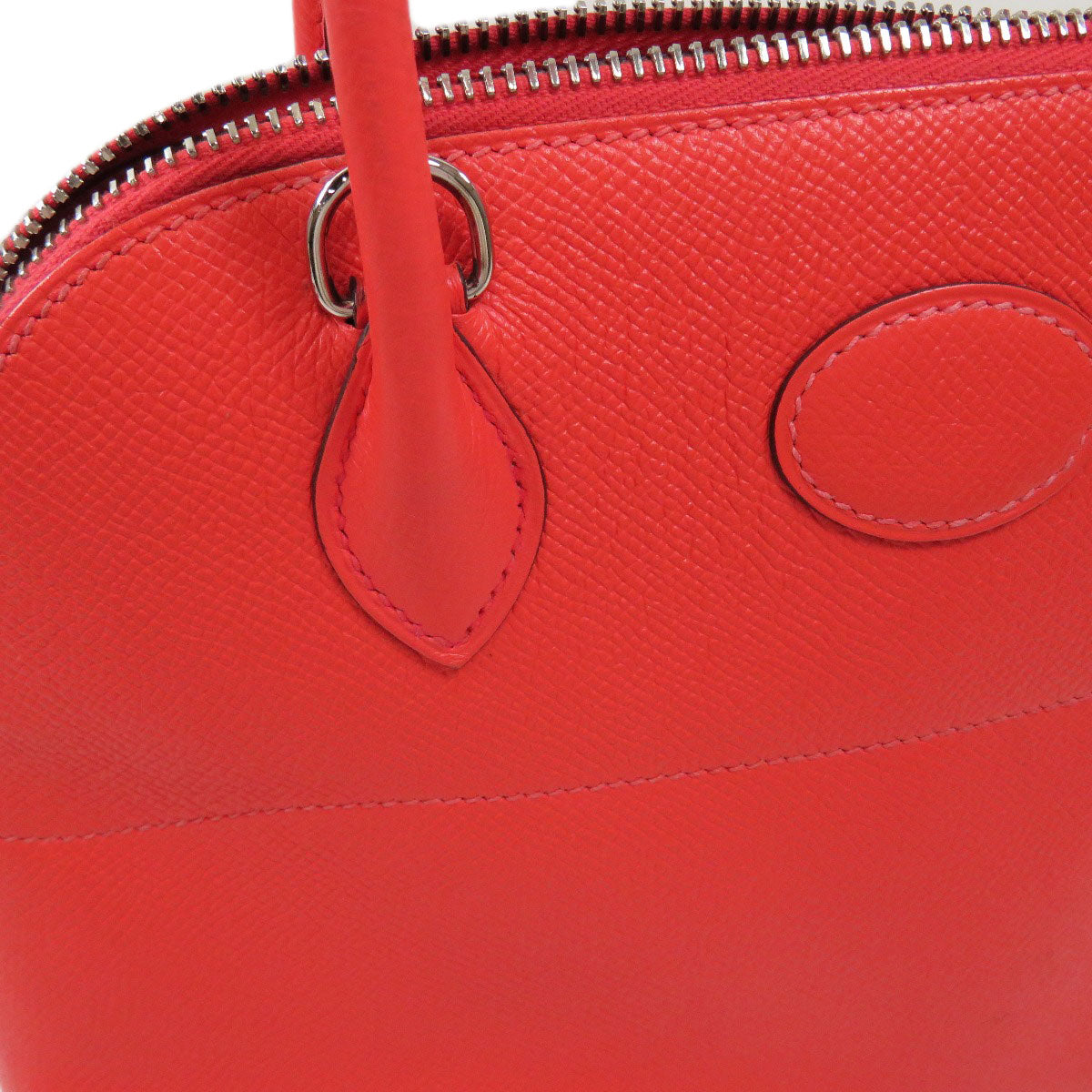 HERMES Handbag Epsom Red Bolide 27 SilverMetal