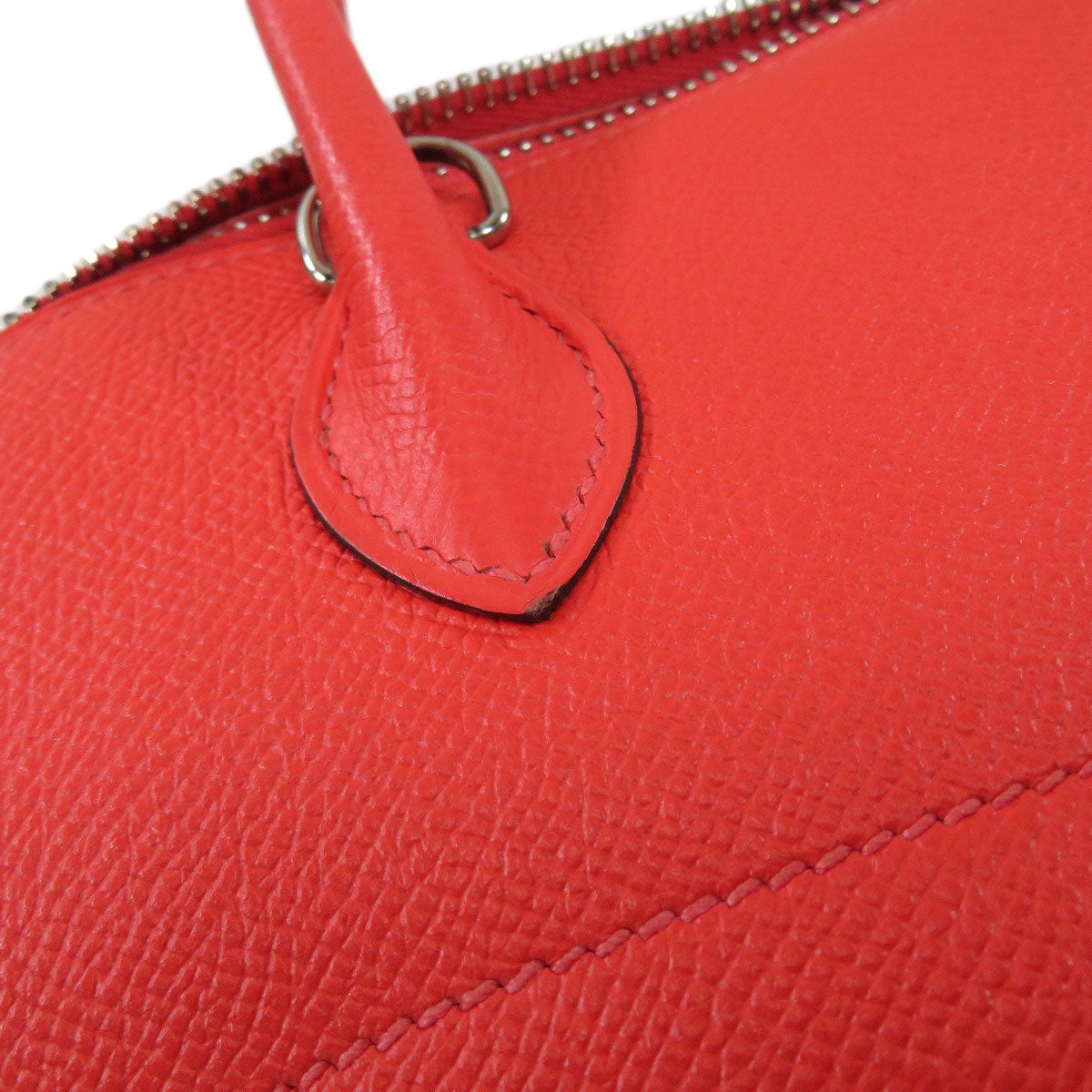 HERMES Handbag Epsom Red Bolide 27 SilverMetal