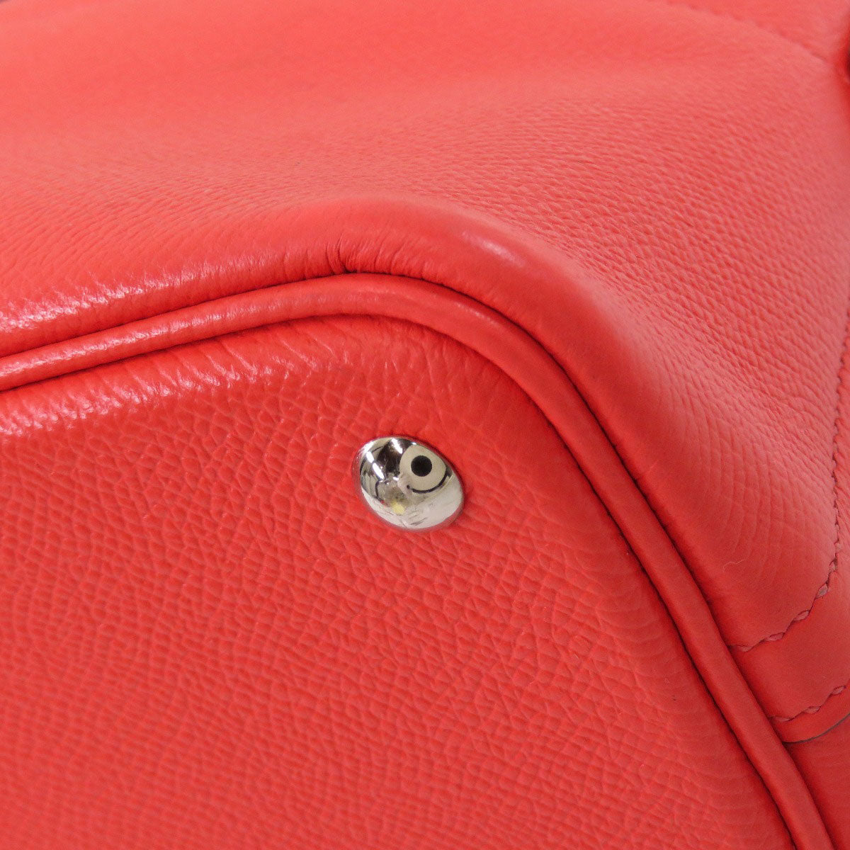 HERMES Handbag Epsom Red Bolide 27 SilverMetal