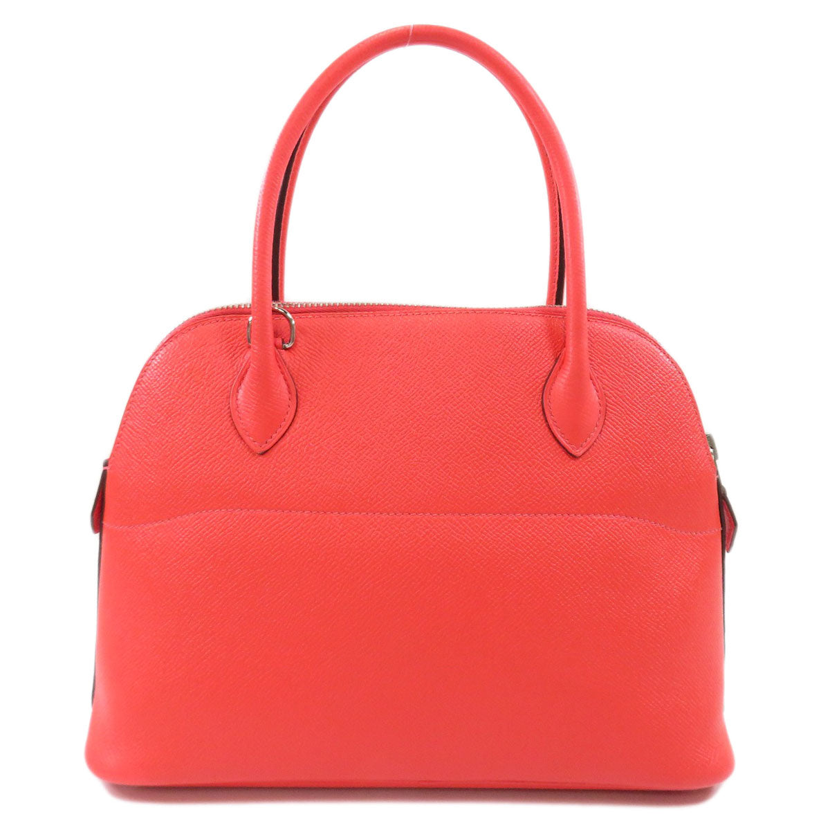 HERMES Handbag Epsom Red Bolide 27 SilverMetal