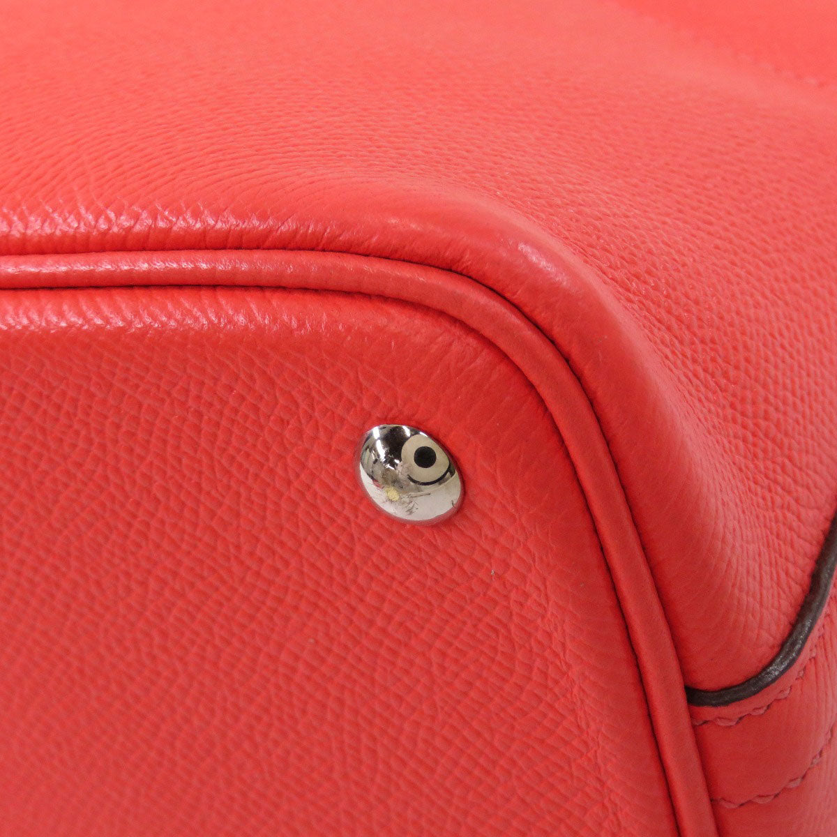 HERMES Handbag Epsom Red Bolide 27 SilverMetal