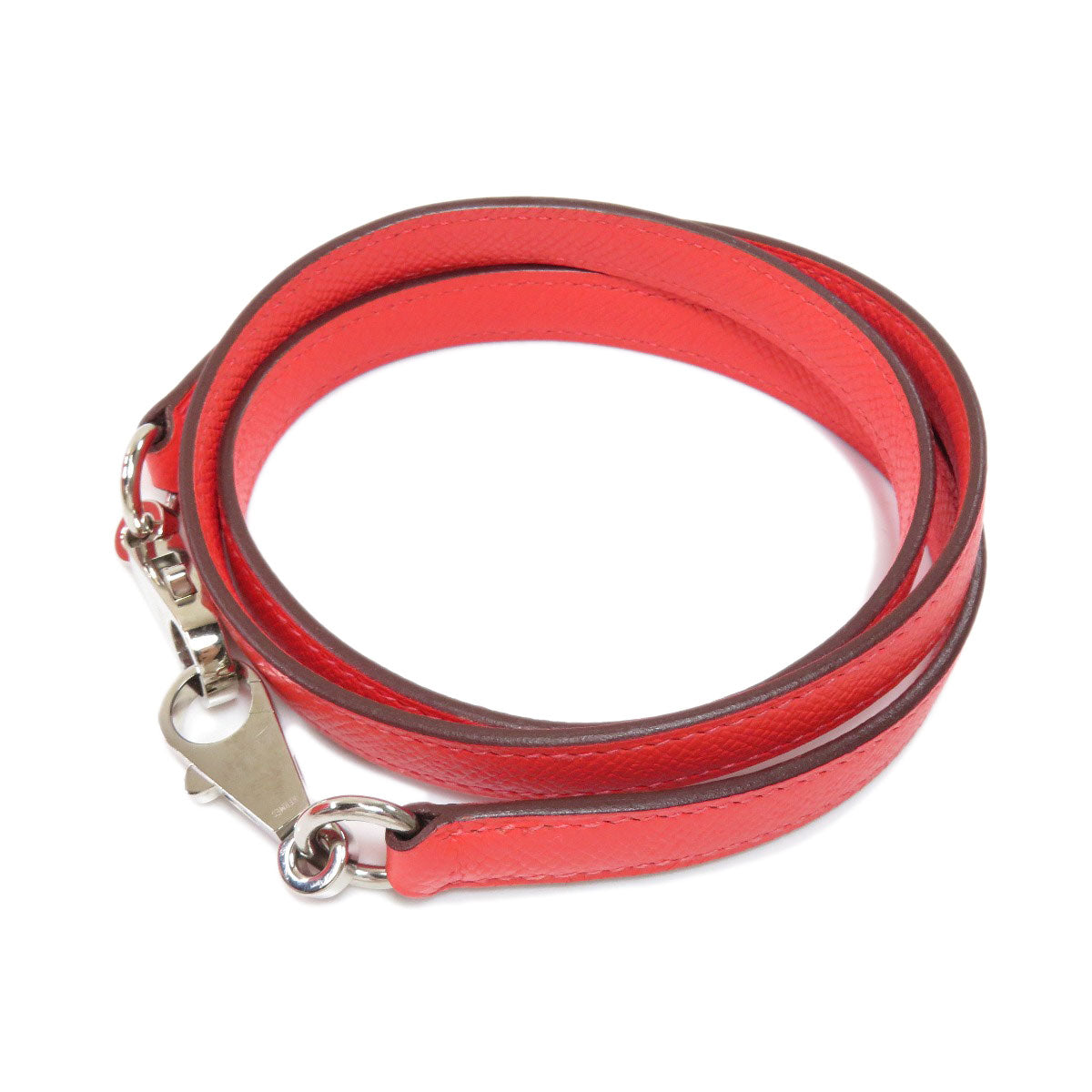 HERMES Handbag Epsom Red Bolide 27 SilverMetal