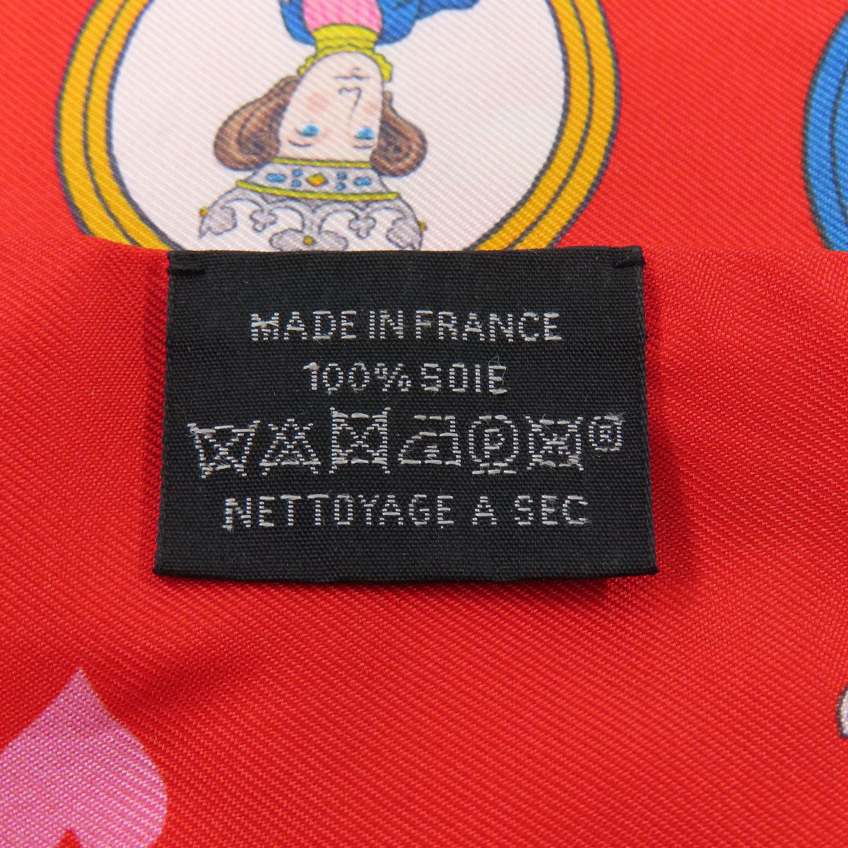 HERMES scarf silk Red Twilly Women Used