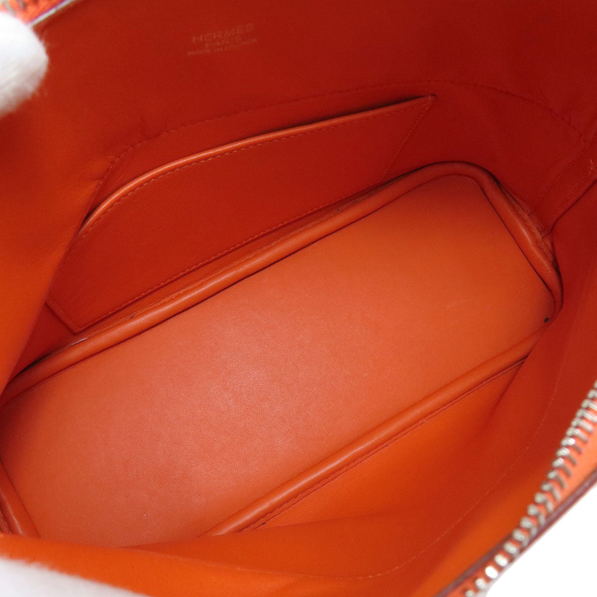 HERMES Handbag Epsom Orange Bolide 27 Orange SilverMetal