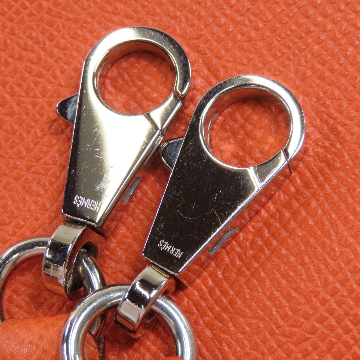 HERMES Handbag Epsom Orange Bolide 27 Orange SilverMetal