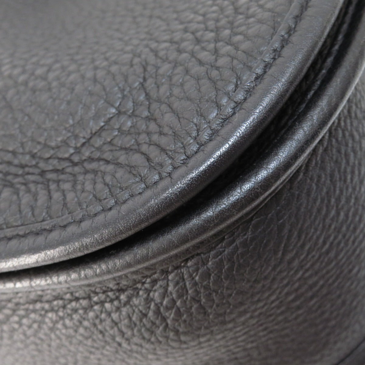 HERMES Shoulder Bag Togo black Evelyn 3 Black SilverMetal