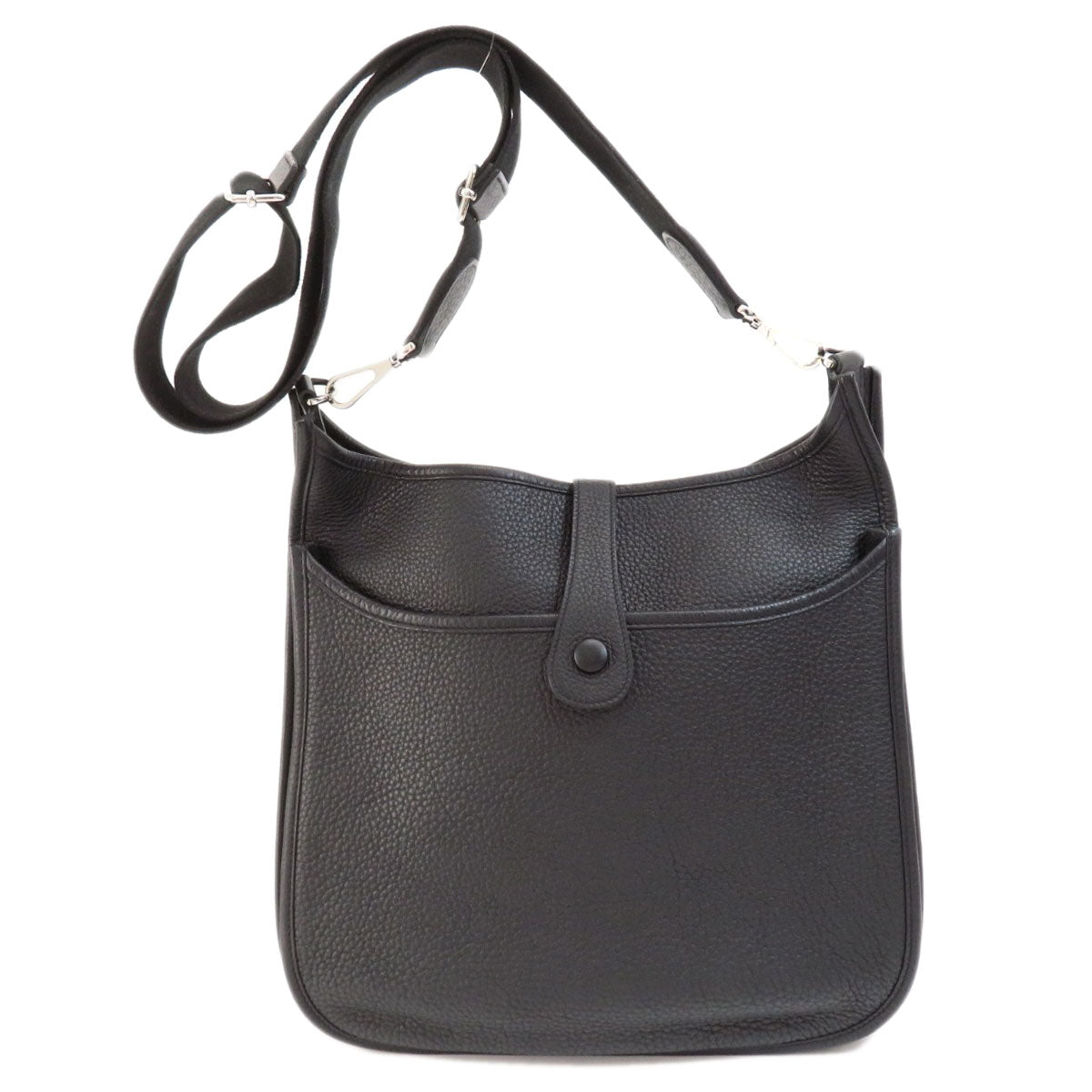 HERMES Shoulder Bag Togo black Evelyn 3 Black SilverMetal