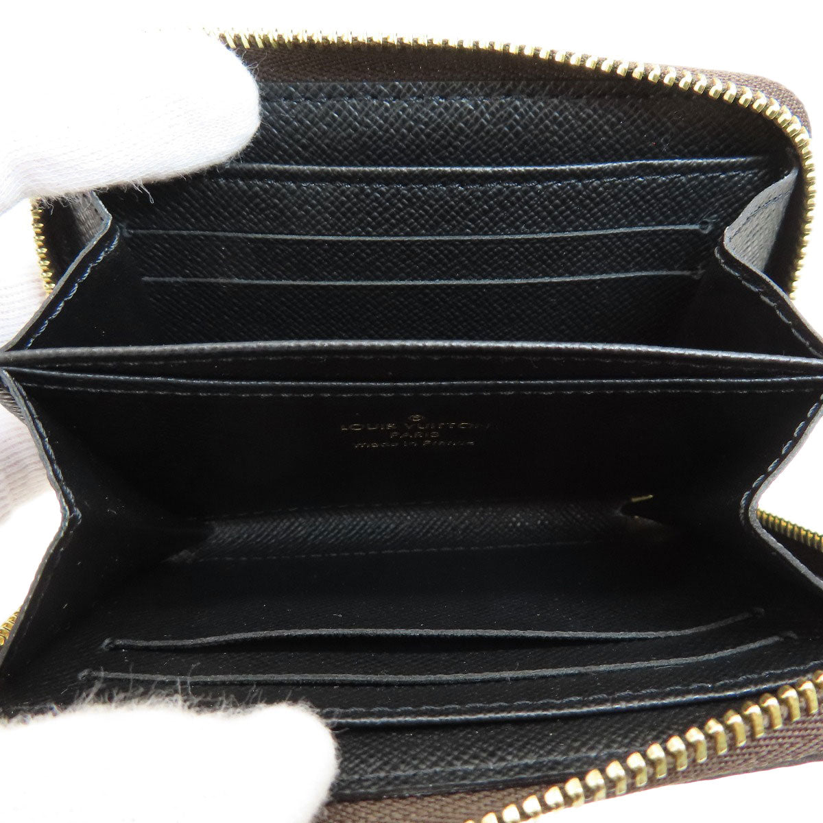 LOUIS VUITTON Coin case M69354 Giant monogram canvas Brown Zippy coin purse Women Used