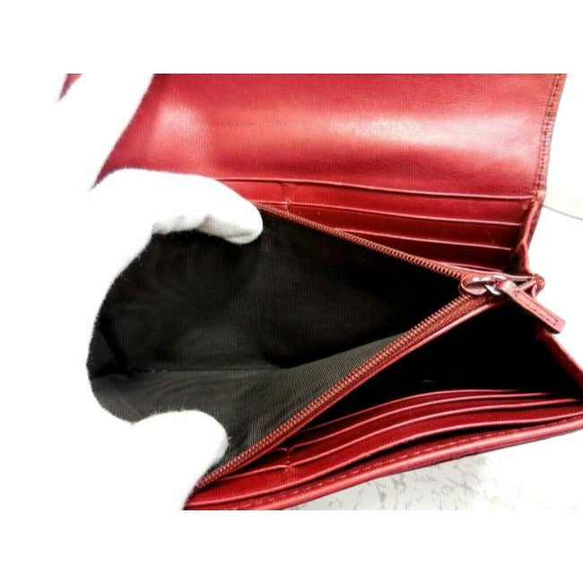 Gucci Metallic Magenta Chrome Xl Embossed Guccissima Leather Wallet
