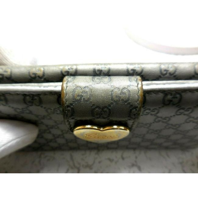 Gucci Microguccissima Silver Leather Xl Continental Wallet
