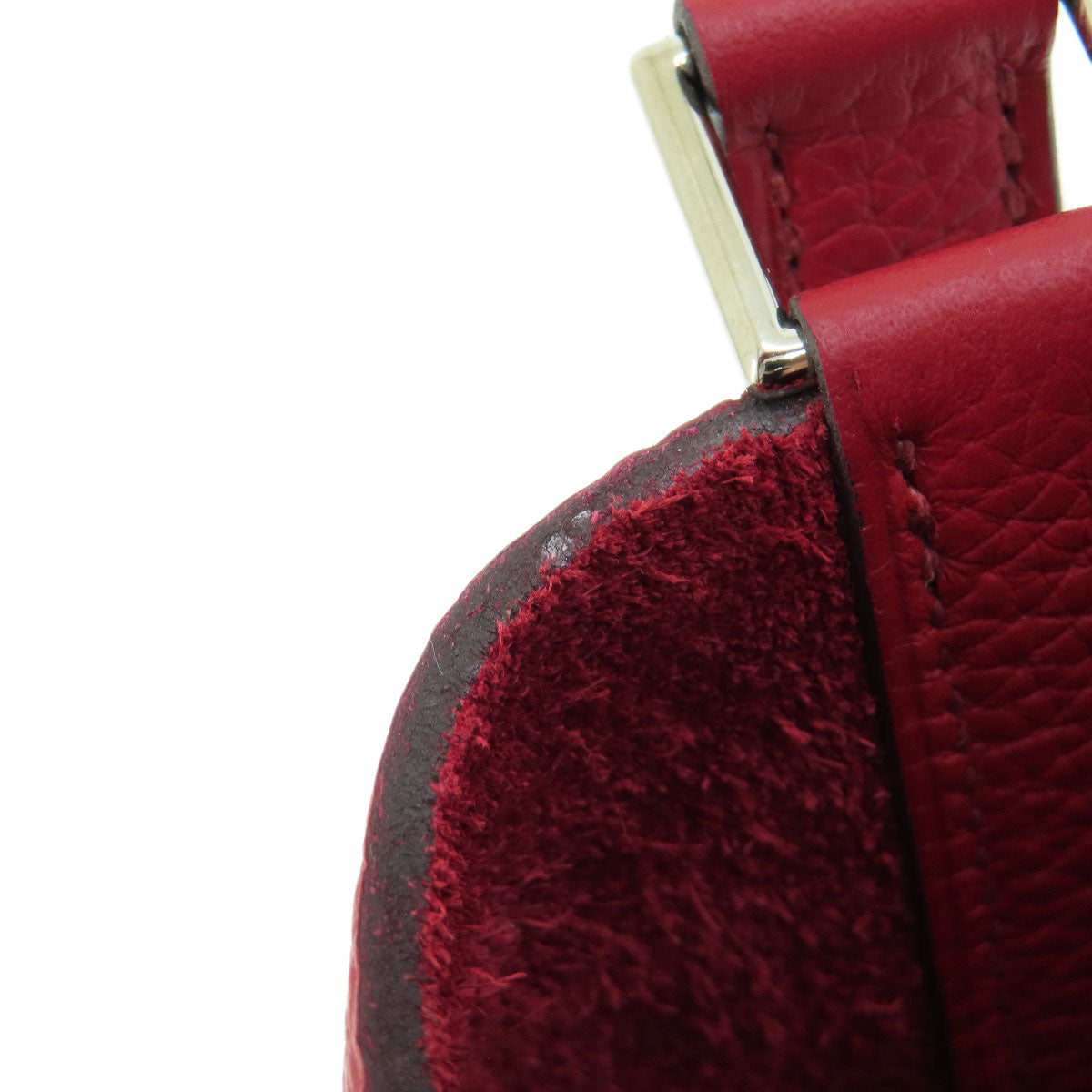 HERMES Handbag Taurillon Clemence Red Picotin Lock MM Red SilverMetal