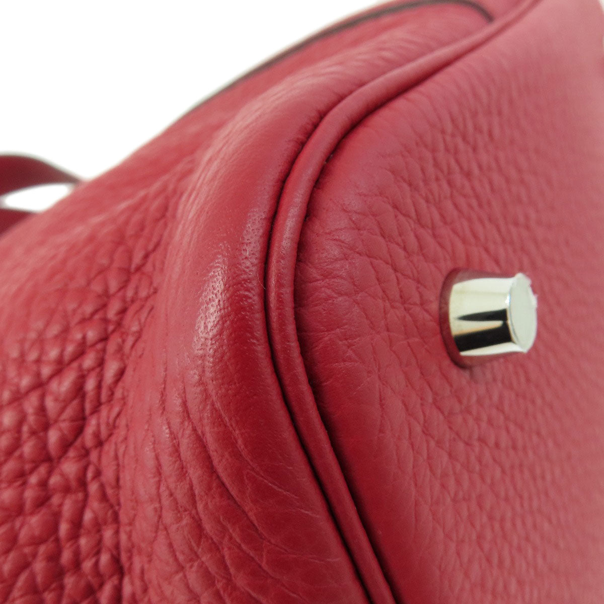 HERMES Handbag Taurillon Clemence Red Picotin Lock MM Red SilverMetal