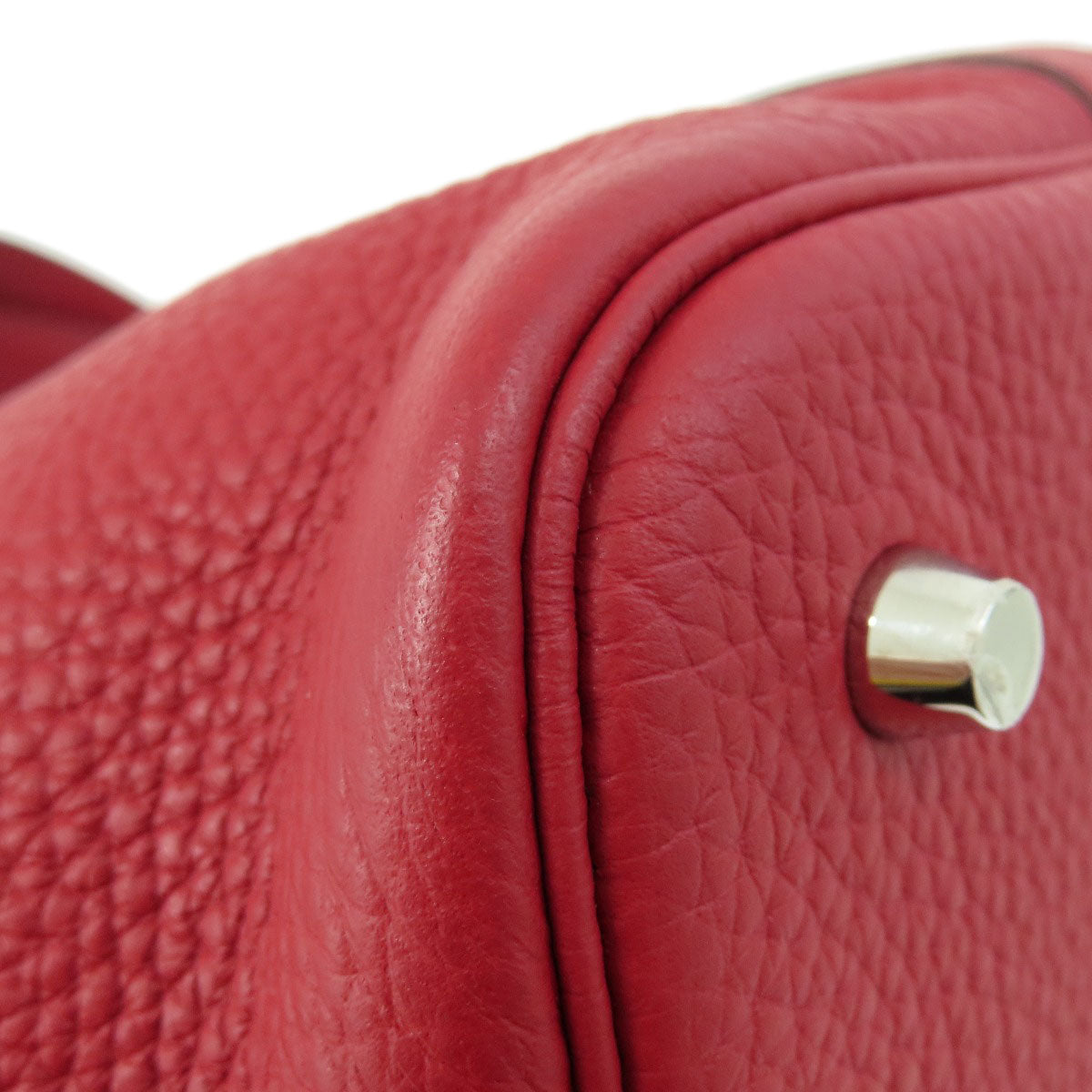 HERMES Handbag Taurillon Clemence Red Picotin Lock MM Red SilverMetal