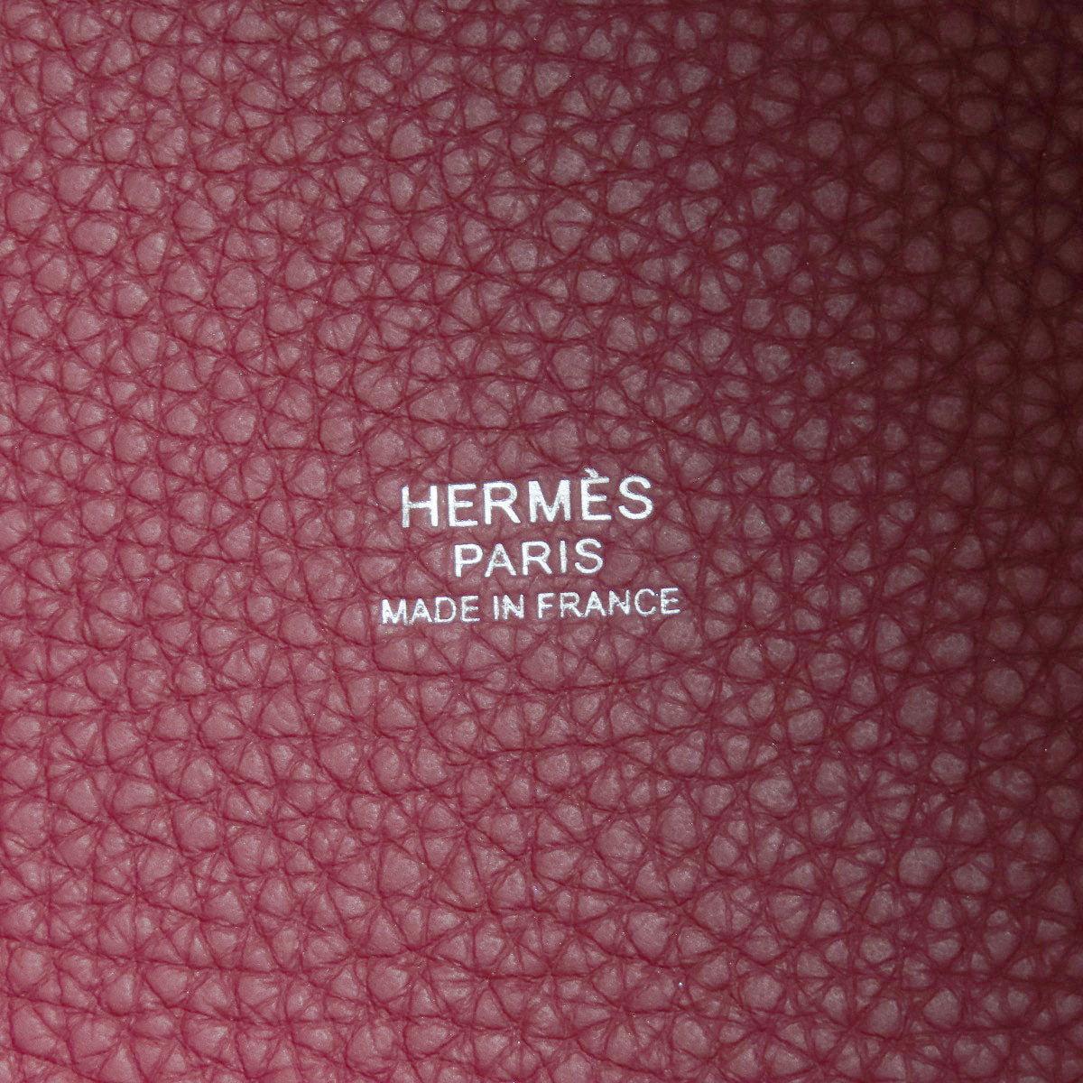 HERMES Handbag Taurillon Clemence Red Picotin Lock MM Red SilverMetal