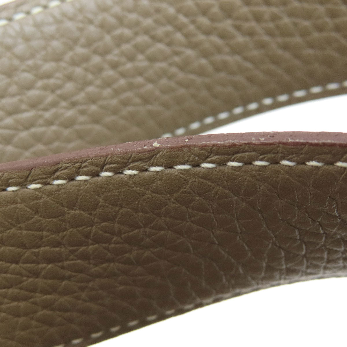 HERMES Handbag Taurillon Clemence Brown Picotin Lock GM Etoupe Etoupe SilverMetal