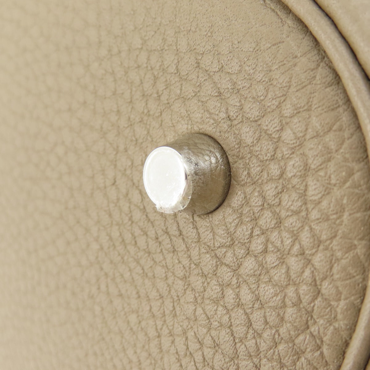 HERMES Handbag Taurillon Clemence Brown Picotin Lock GM Etoupe Etoupe SilverMetal