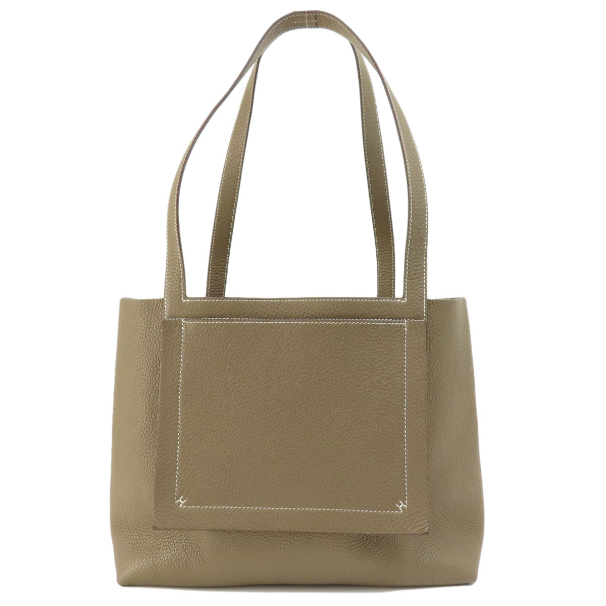 HERMES Tote Bag Taurillon Clemence Brown Cabasserie 31 Etoupe Etoupe