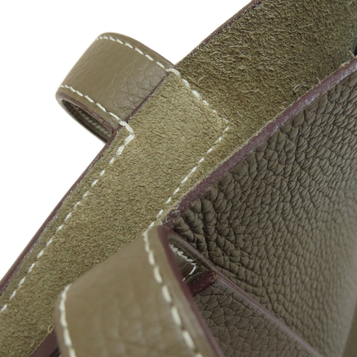 HERMES Tote Bag Taurillon Clemence Brown Cabasserie 31 Etoupe Etoupe