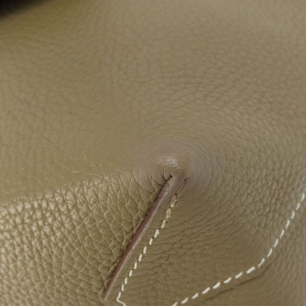 HERMES Tote Bag Taurillon Clemence Brown Cabasserie 31 Etoupe Etoupe