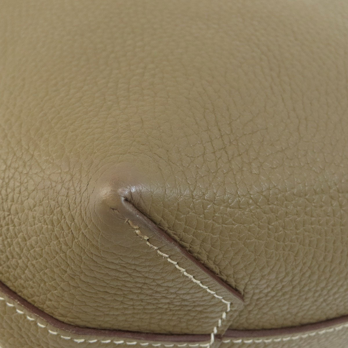HERMES Tote Bag Taurillon Clemence Brown Cabasserie 31 Etoupe Etoupe