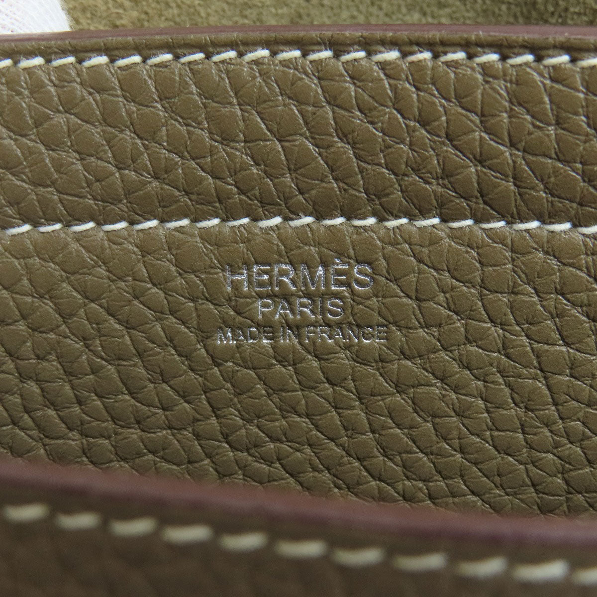 HERMES Tote Bag Taurillon Clemence Brown Cabasserie 31 Etoupe Etoupe
