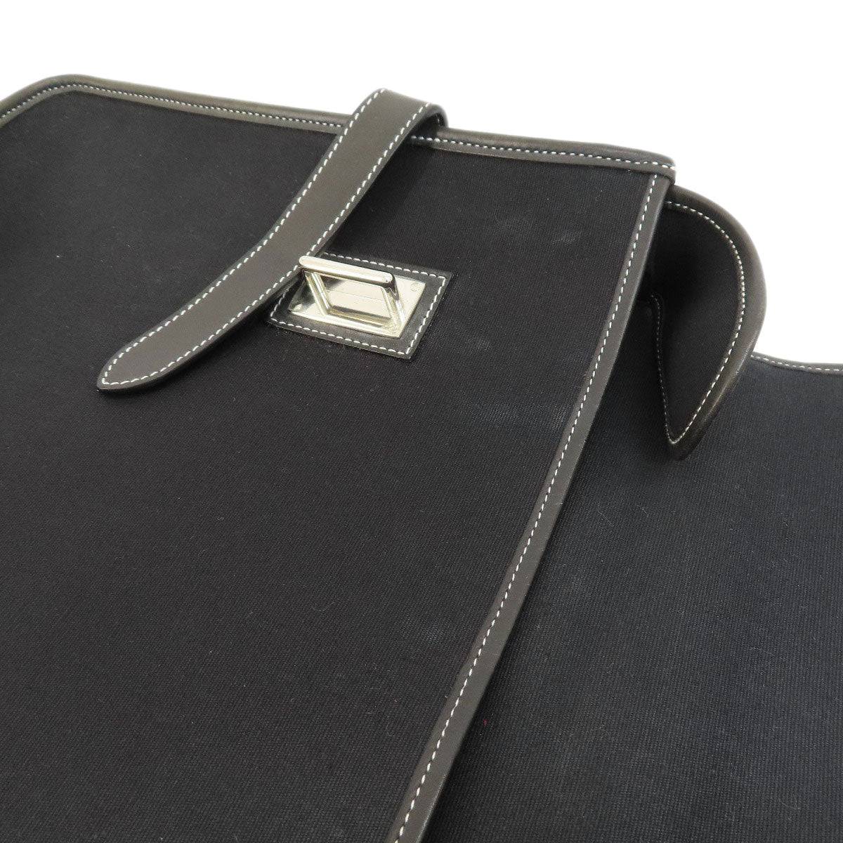 HERMES Business bag Towar Officche black Buenaventura Black SilverMetal