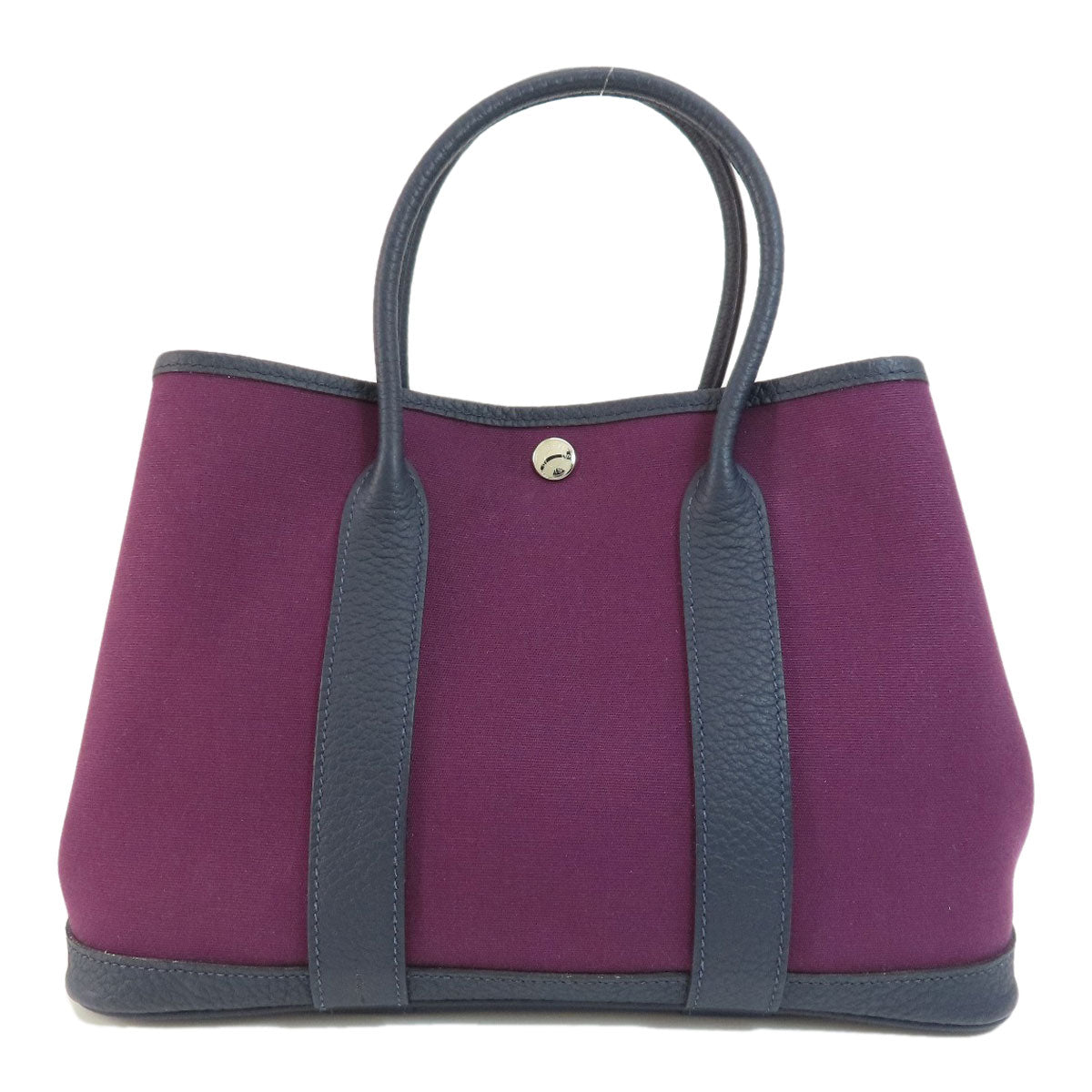 HERMES Handbag canvas purple Garden Party TPM Purple SilverMetal Women Used