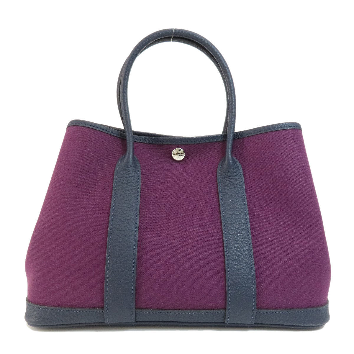 HERMES Handbag canvas purple Garden Party TPM Purple SilverMetal Women Used