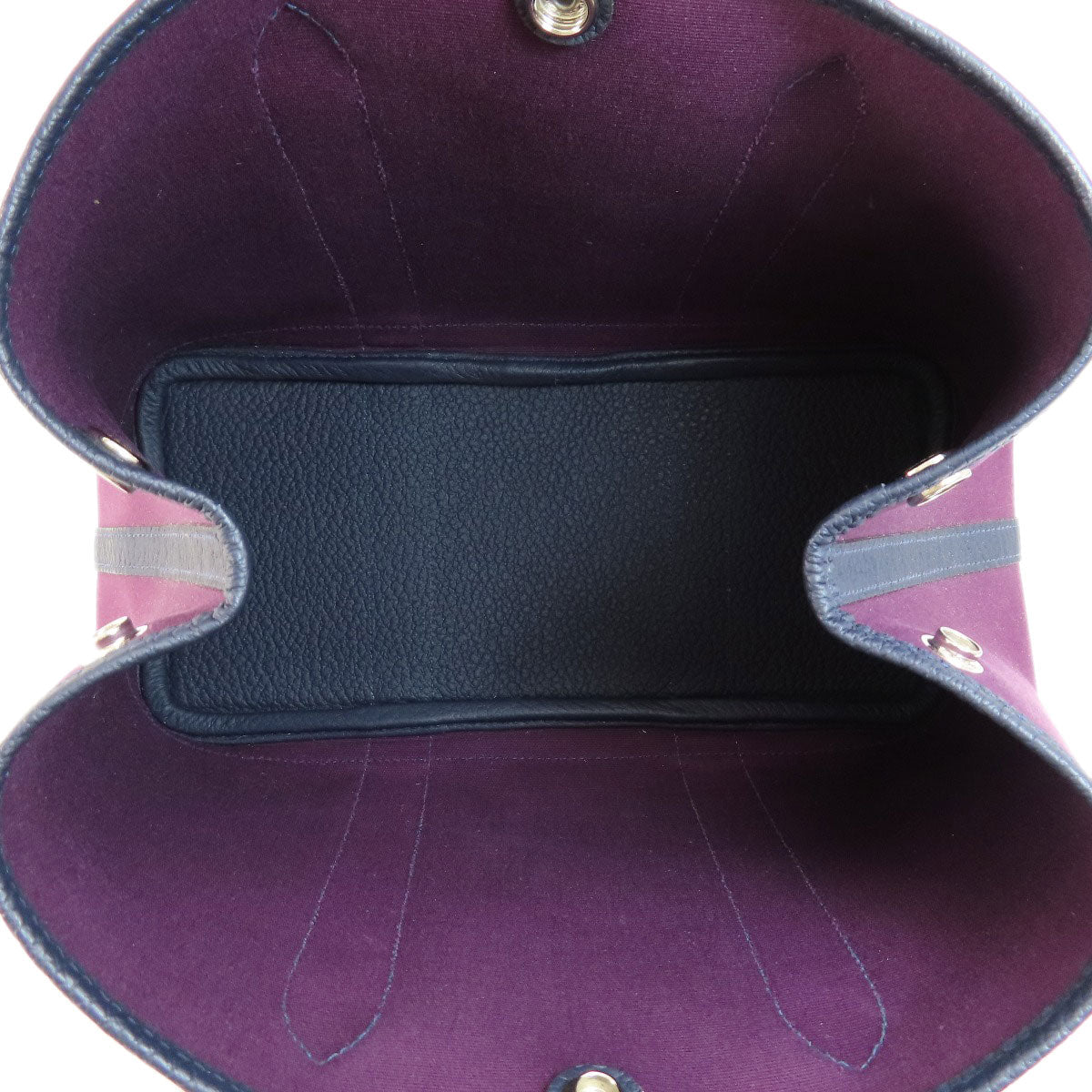 HERMES Handbag canvas purple Garden Party TPM Purple SilverMetal Women Used