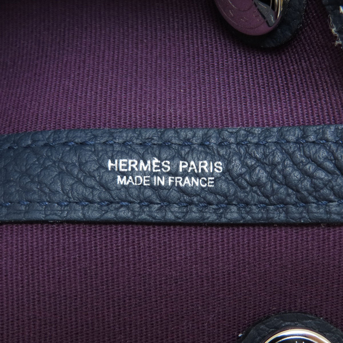 HERMES Handbag canvas purple Garden Party TPM Purple SilverMetal Women Used