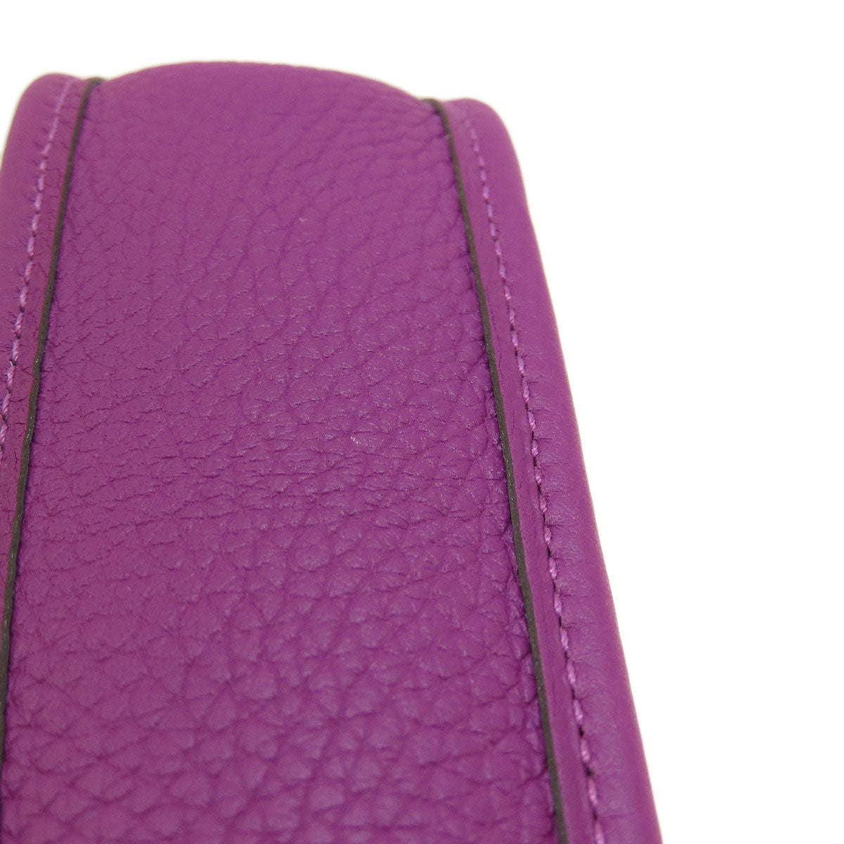 HERMES Shoulder Bag Taurillon Clemence purple Evelyn TPM Anemone SilverMetal Women Used